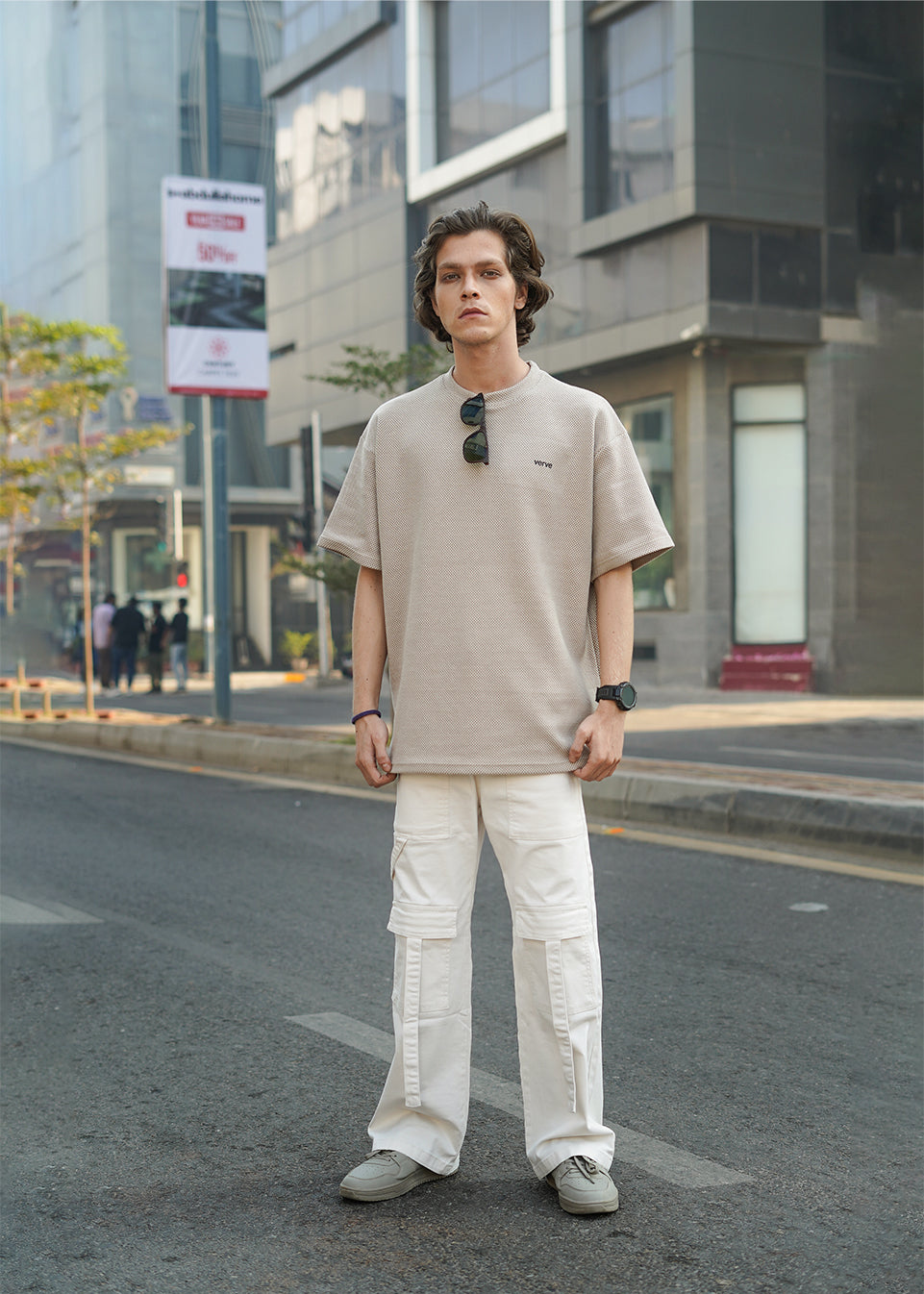 RELAXED FIT TEXTURED T-SHIRT