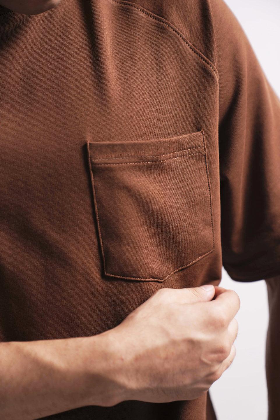 Brown signature pocket t shirt for men casual wear