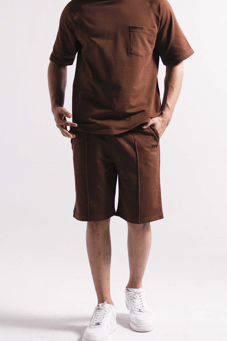 Brown Verve Signature Terry Mens Shorts