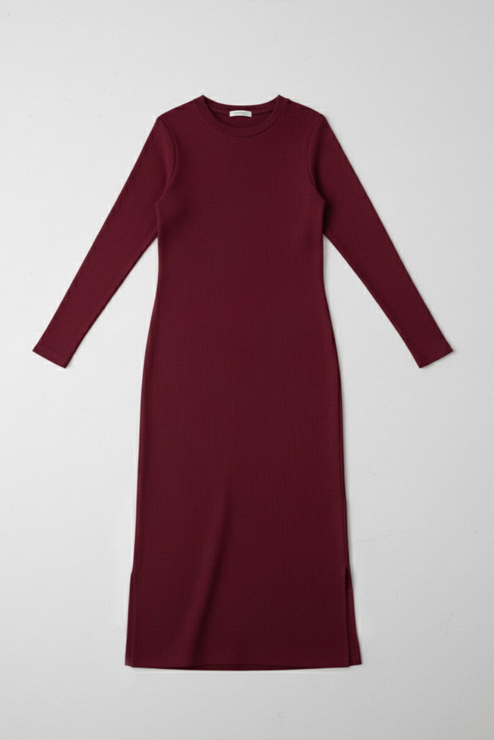 RIB KNIT MIDI DRESS