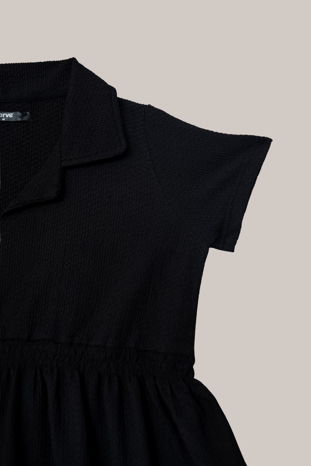 SMOCKED MIDI DRESS