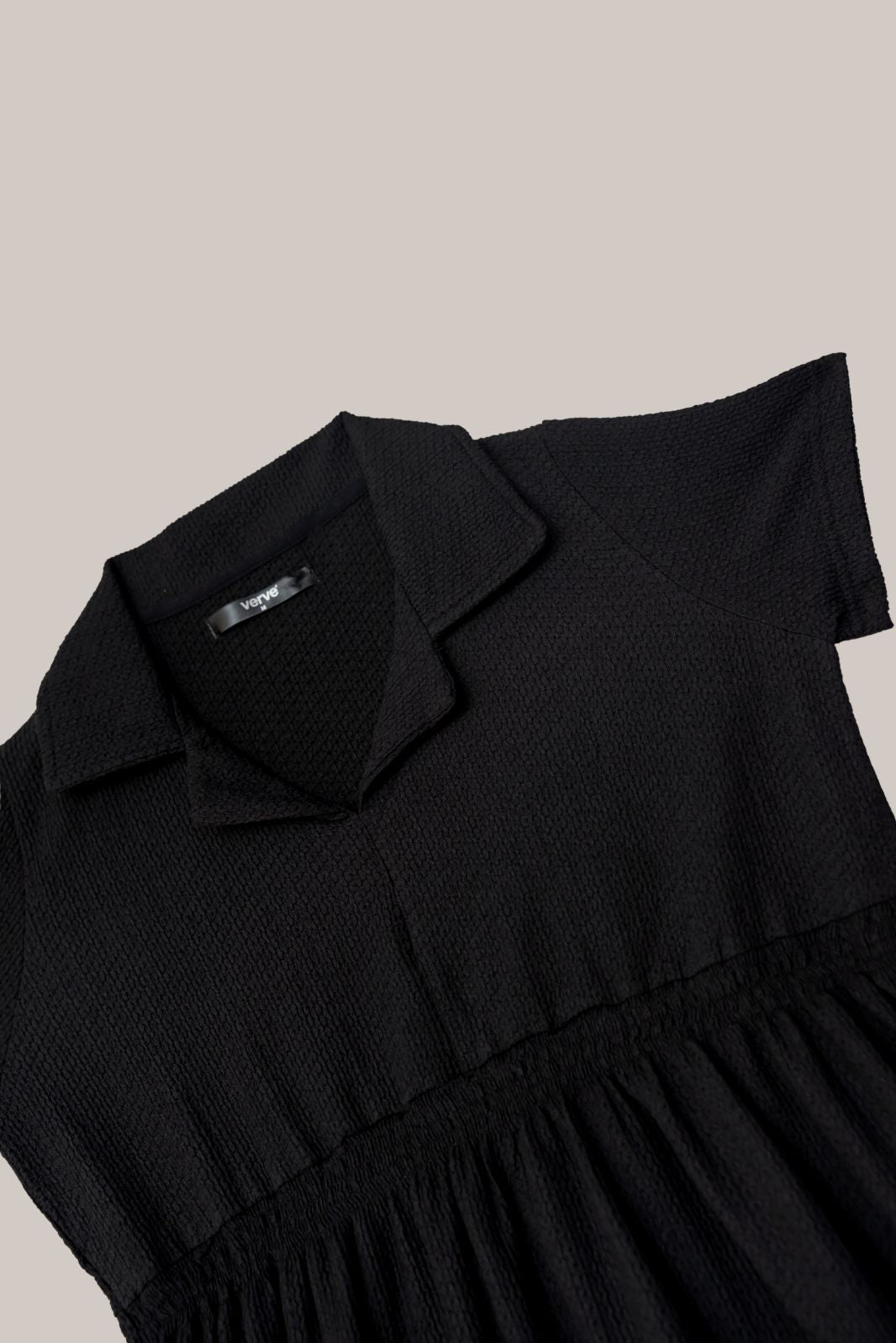 SMOCKED MIDI DRESS