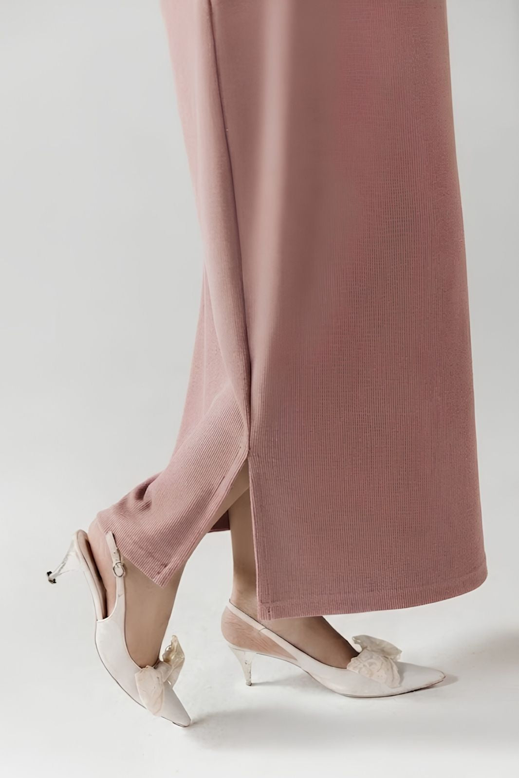 RIB KNIT MIDI DRESS