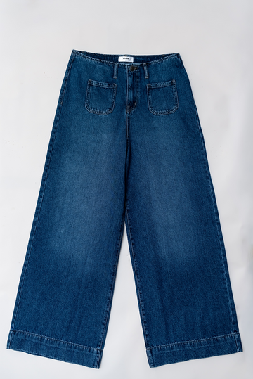 wide leg jeans for women in blue