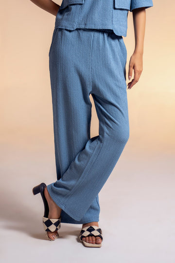TEXTURED WIDE LEG PANT
