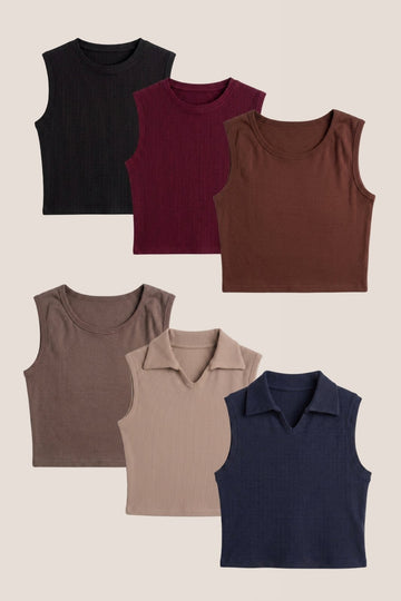 Pack of 6 Crop Tops