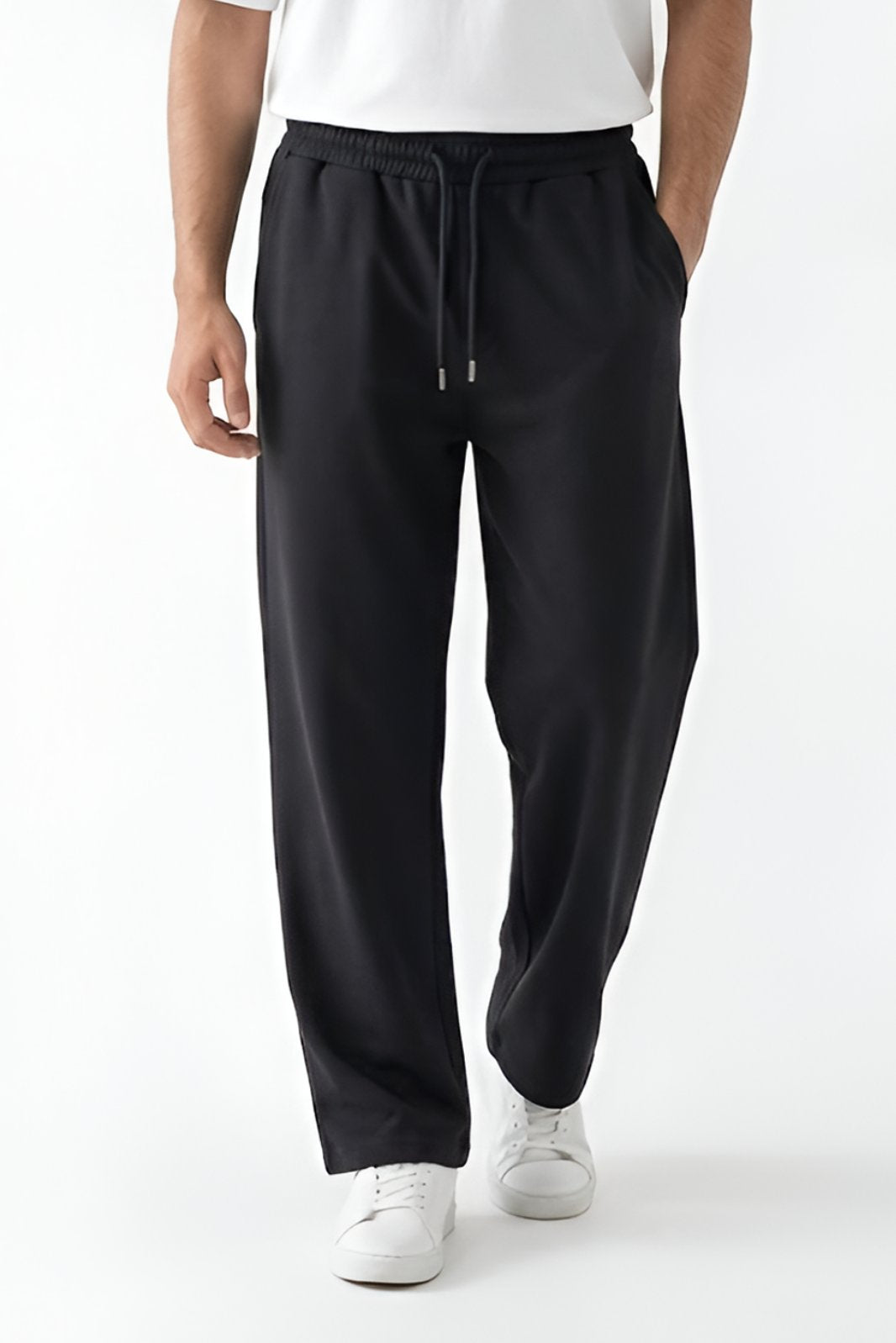RELAXED FIT INTERLOCK TROUSERS