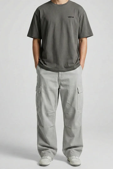 GREY ULTRA SOFT COTTON TEE