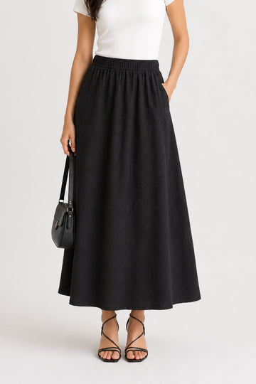 RIPPLE NOIR SKIRT