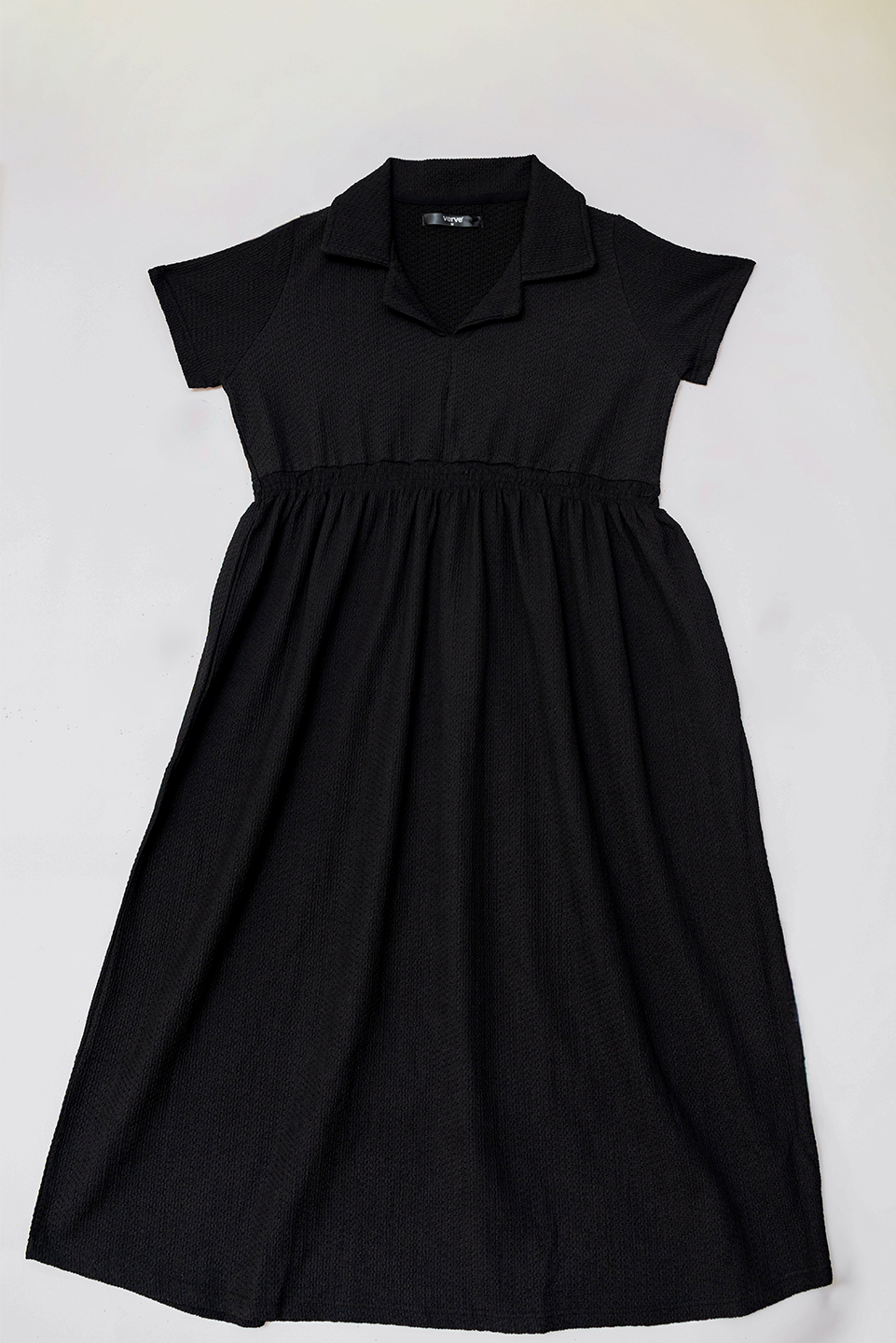 SMOCKED MIDI DRESS