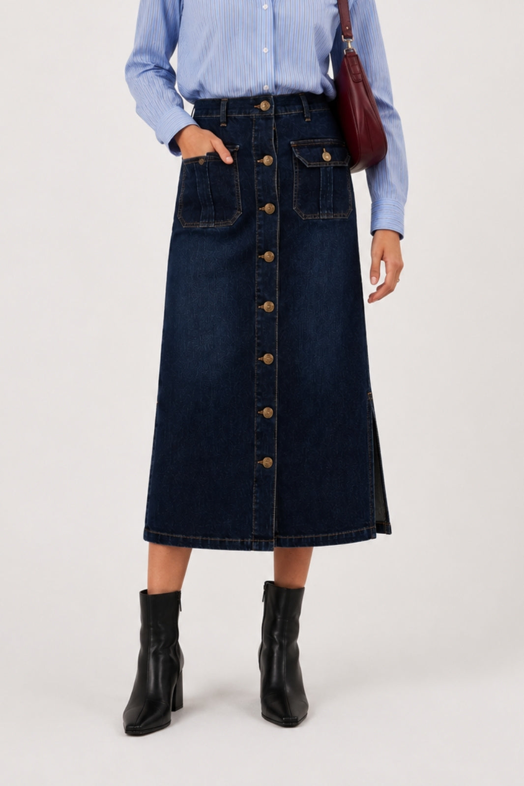BUTTON DOWN SKIRT
