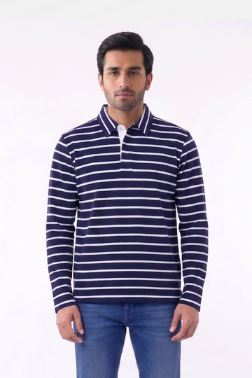 CLASSIS STRIPE LONG SLEEVE POLO