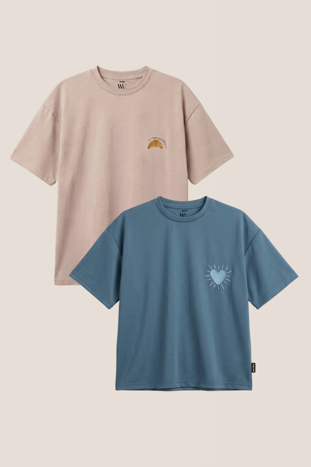 Pack of 2 Drop Shoulder Graphic Tees
