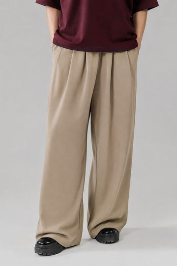 ELASTICATED SCUBA WIDE LEG PANTS