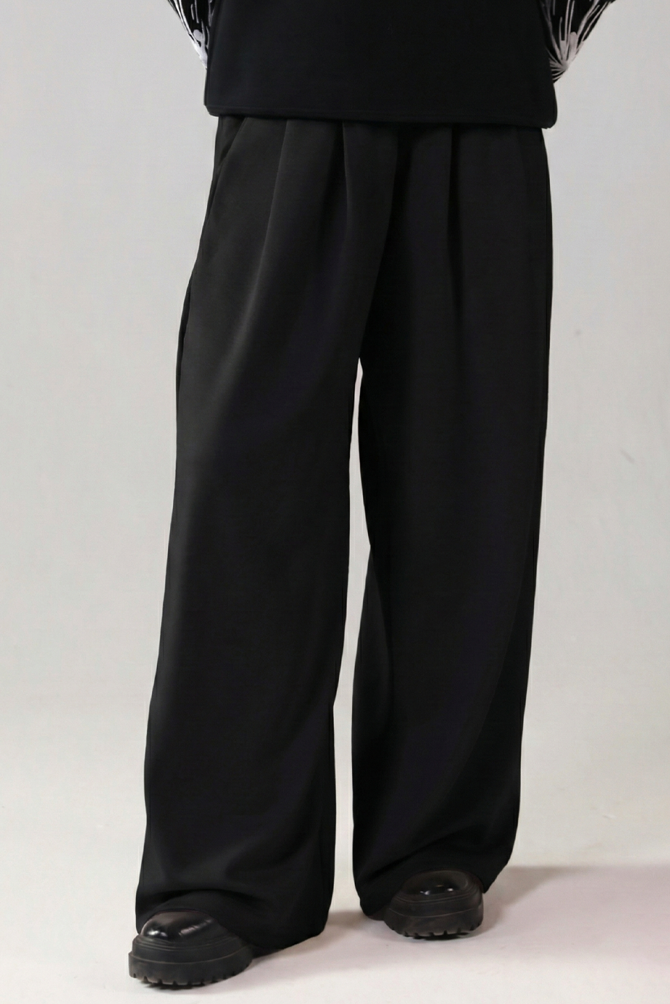 SCUBA WIDE-LEG PANTS BLACK