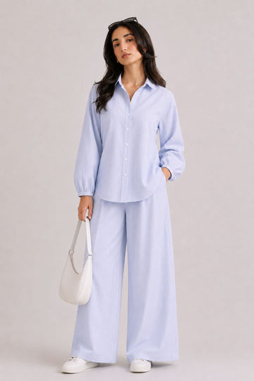 BLUE STRIPES COORD SET