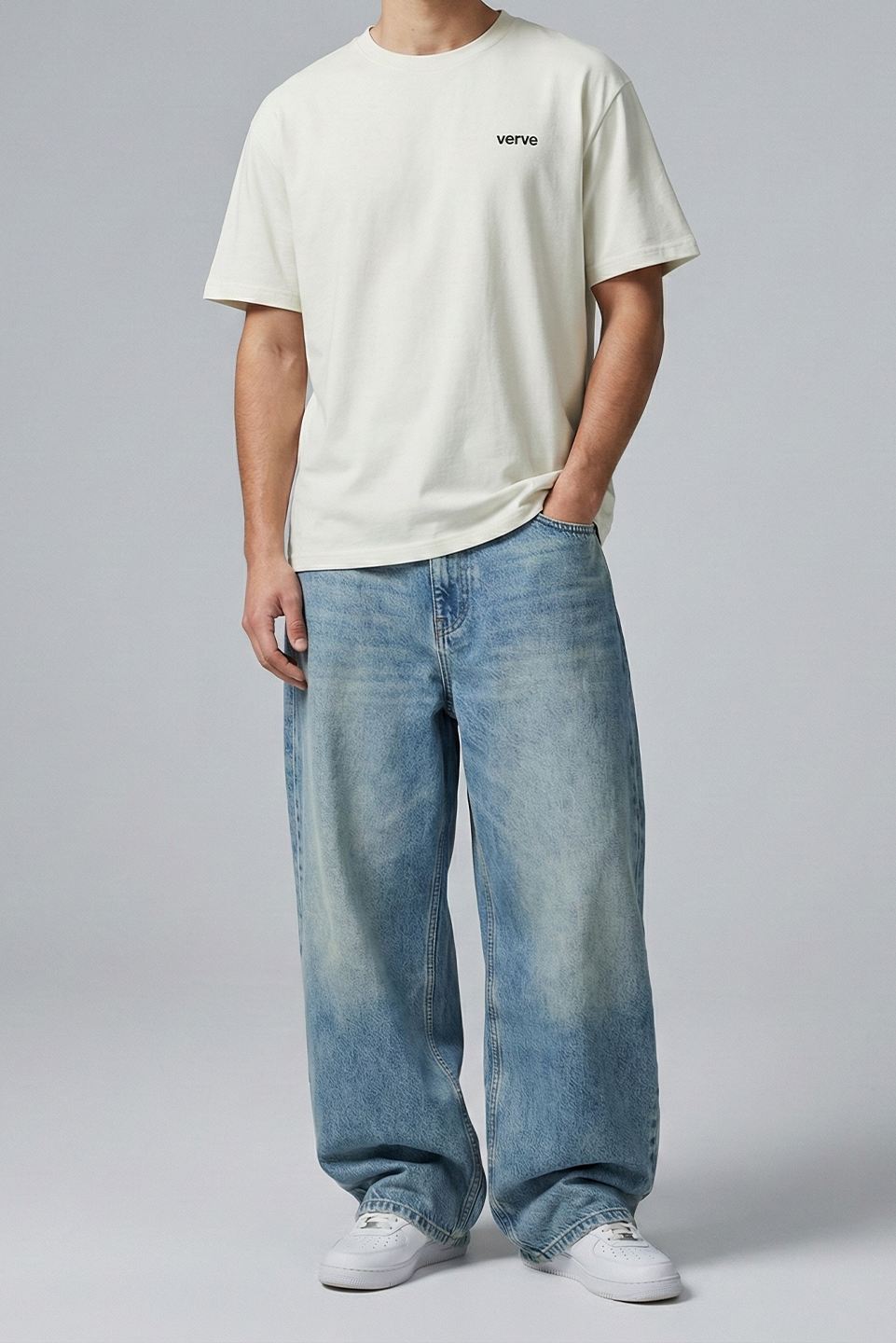 LIGHT GREY ULTRA SOFT COTTON TEE