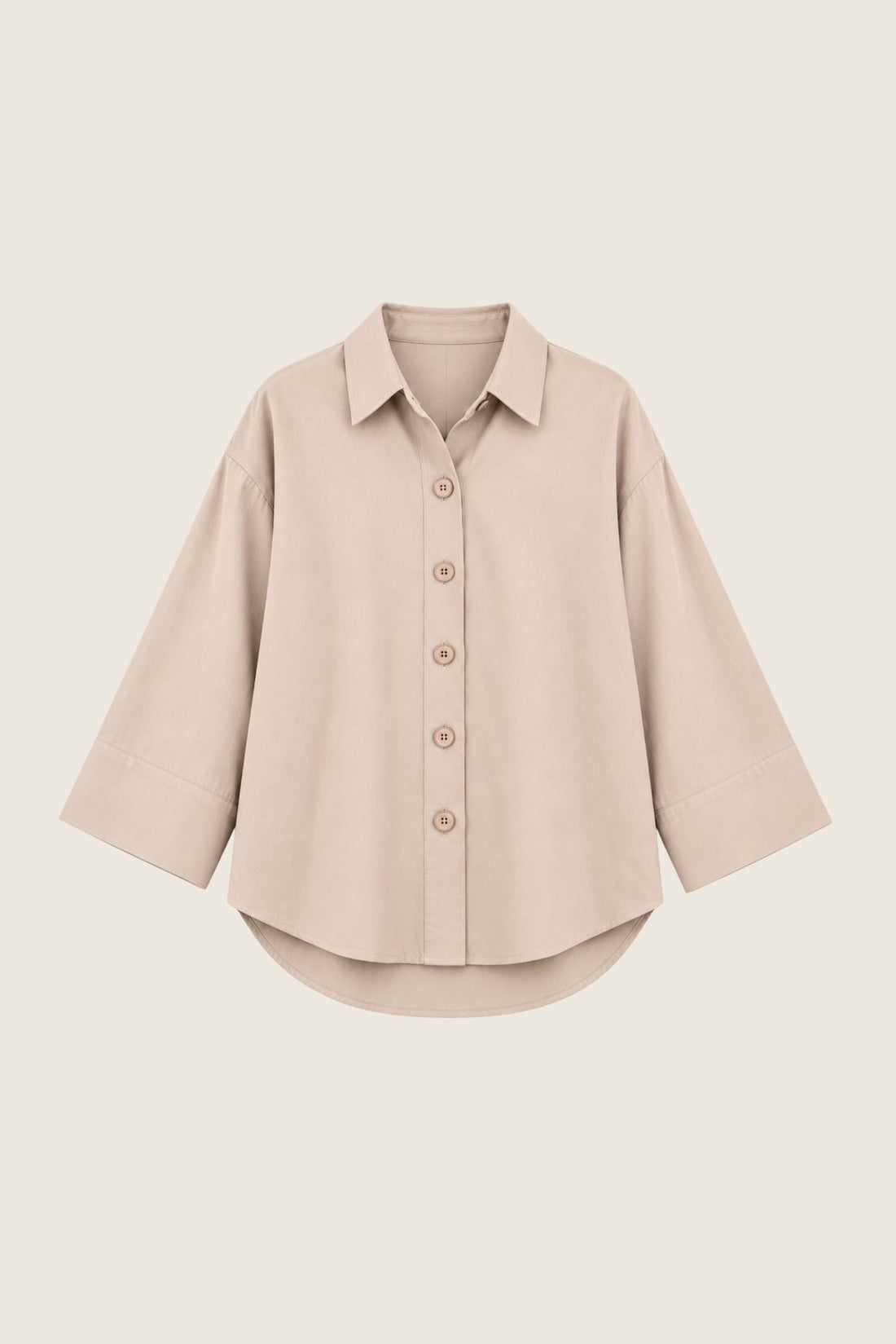 OPEN PLACKET BUTTON DOWN SHIRT