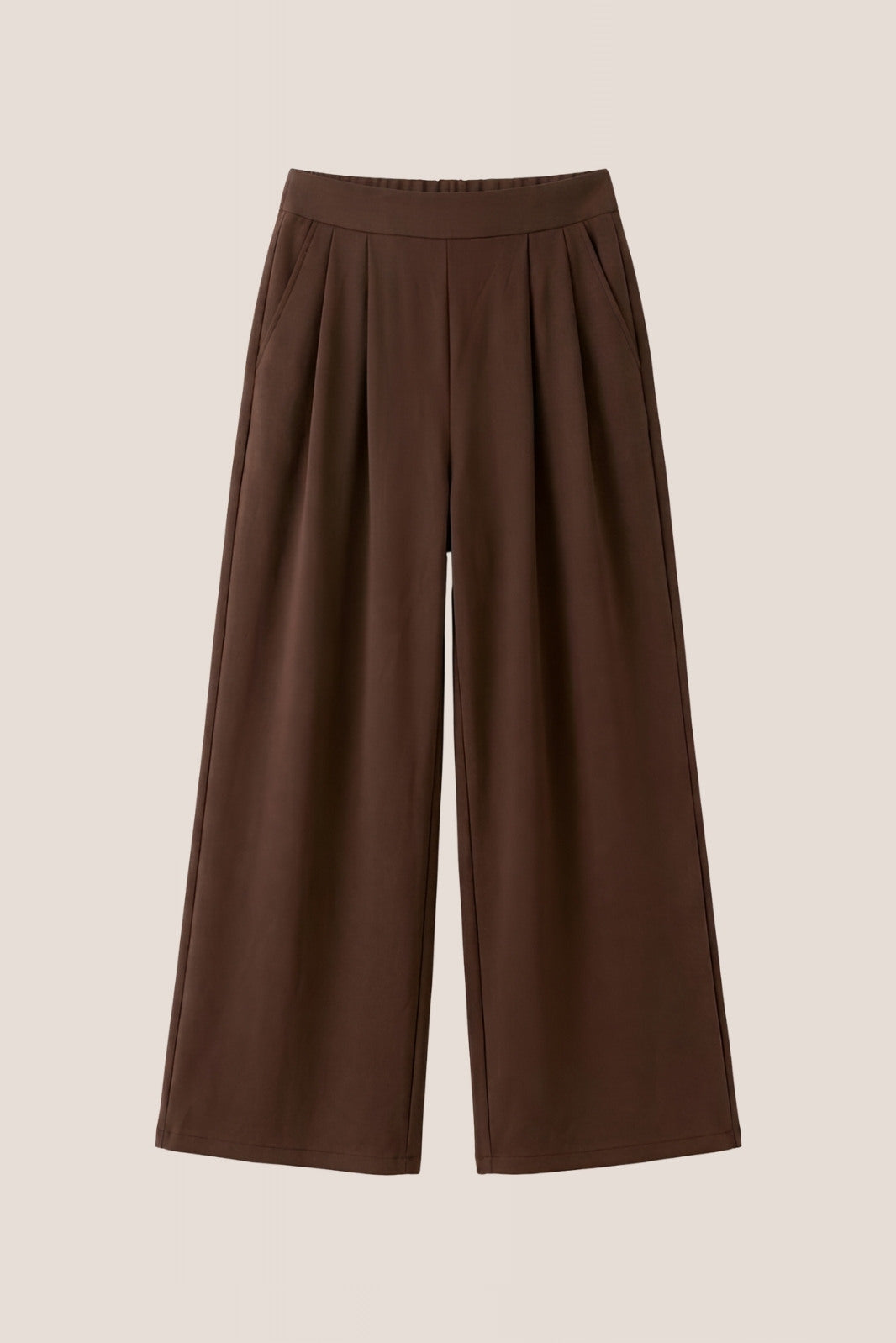 ELASTICATED SCUBA WIDE LEG PANTS