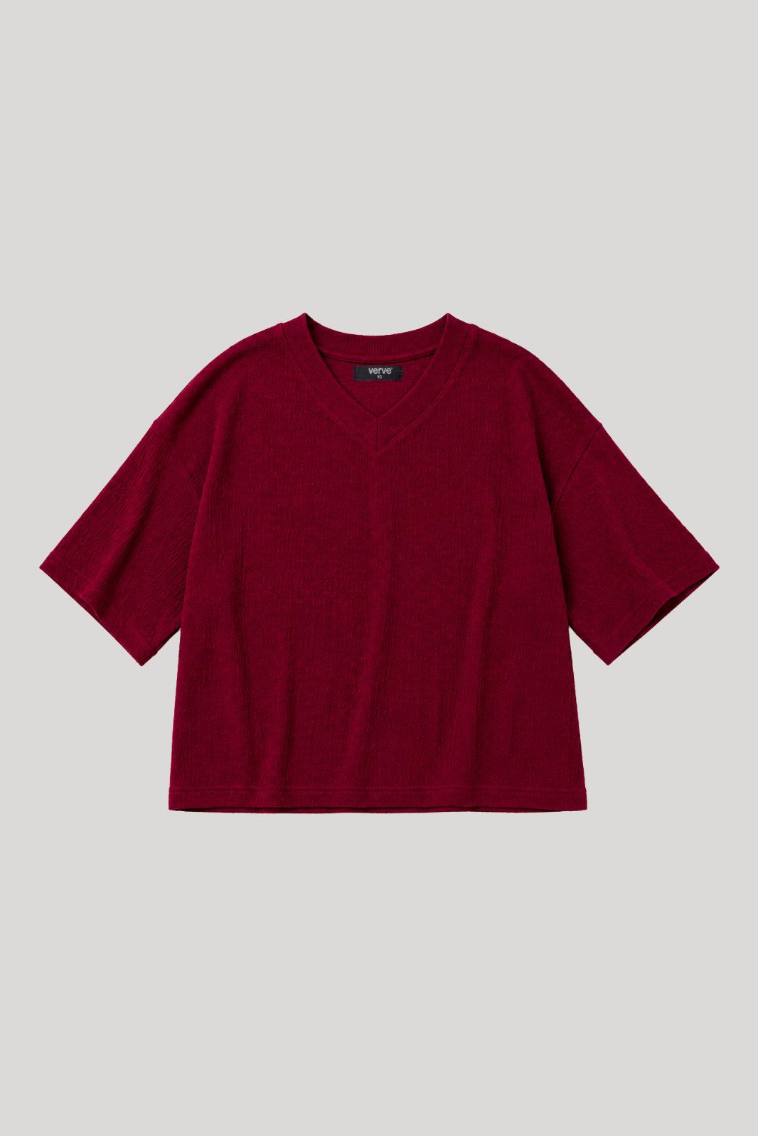 V NECK CROPPED SHIRT