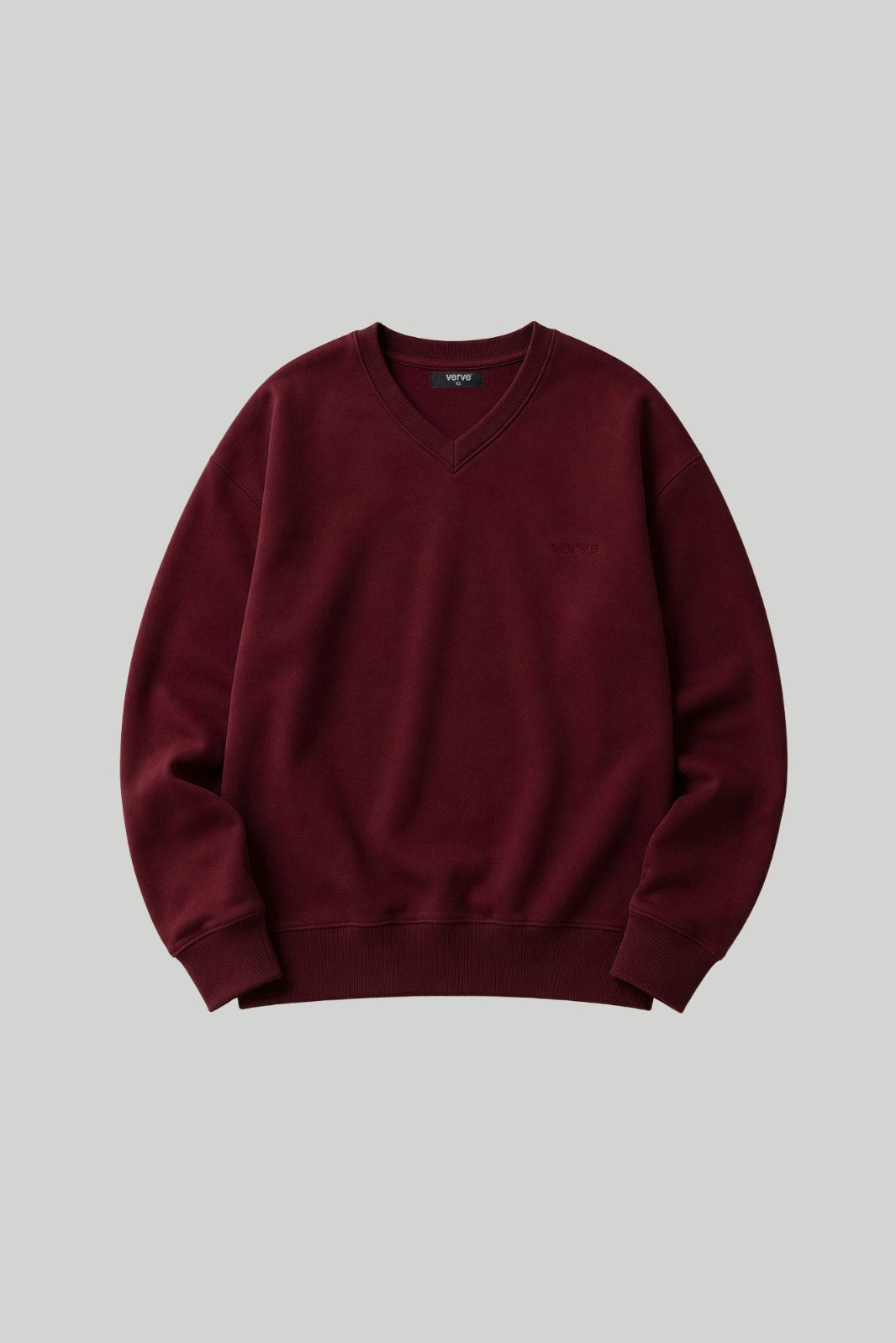 SOLID V-NECK SWEATSHIRT