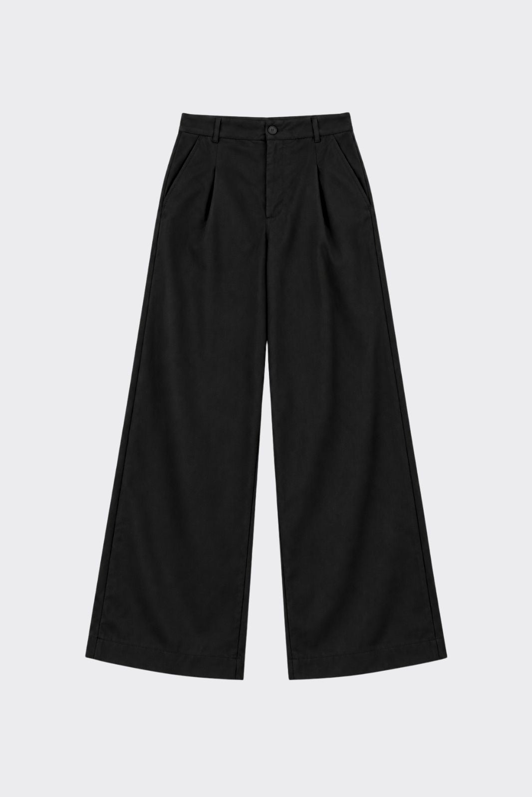 WOMEN DARTED WIDE LEG PANTS