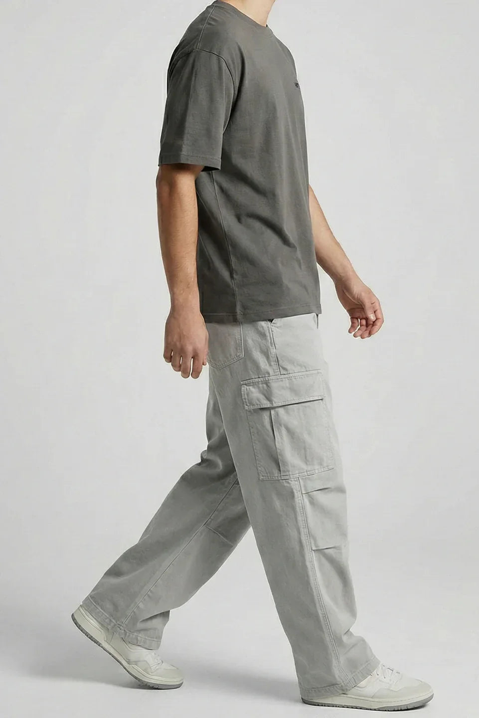 GREY ULTRA SOFT COTTON TEE