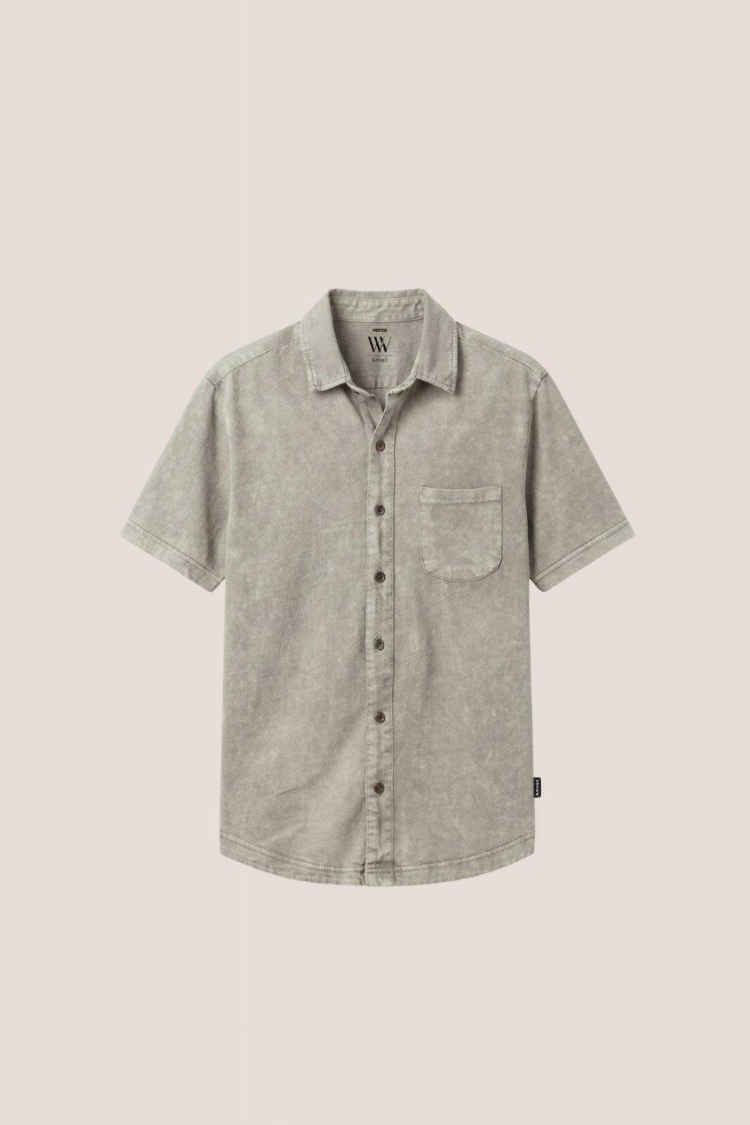 WASHED JERSEY BUTTON-DOWN SHIRT