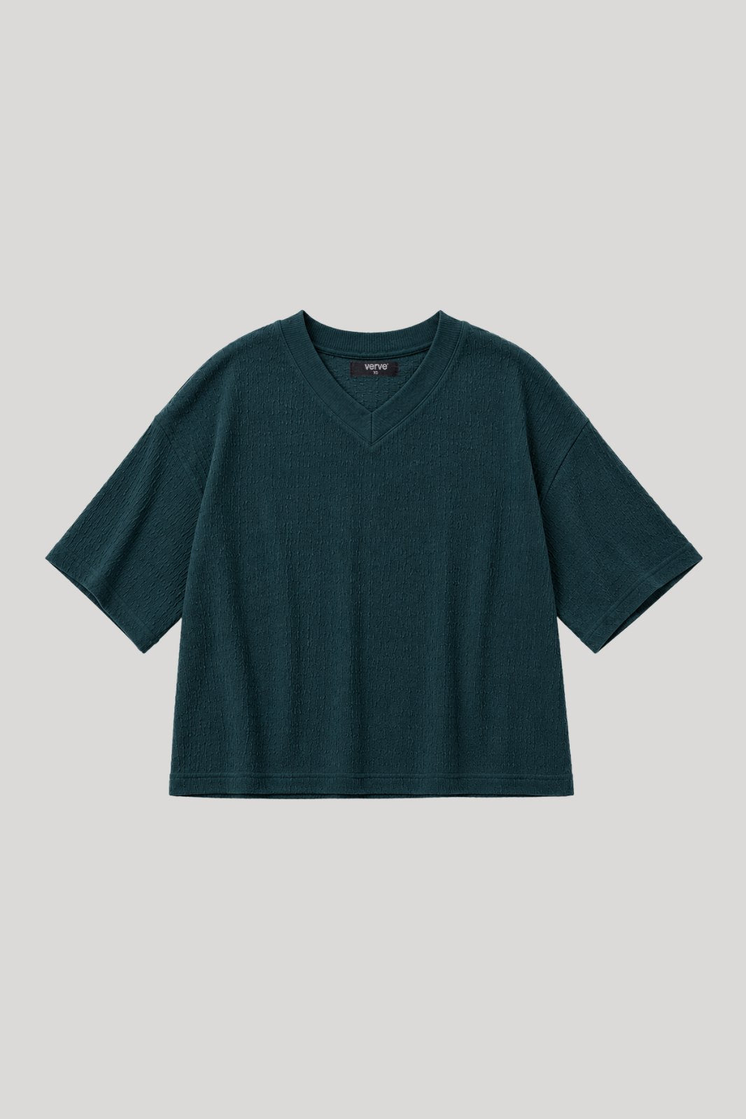 V NECK CROPPED SHIRT