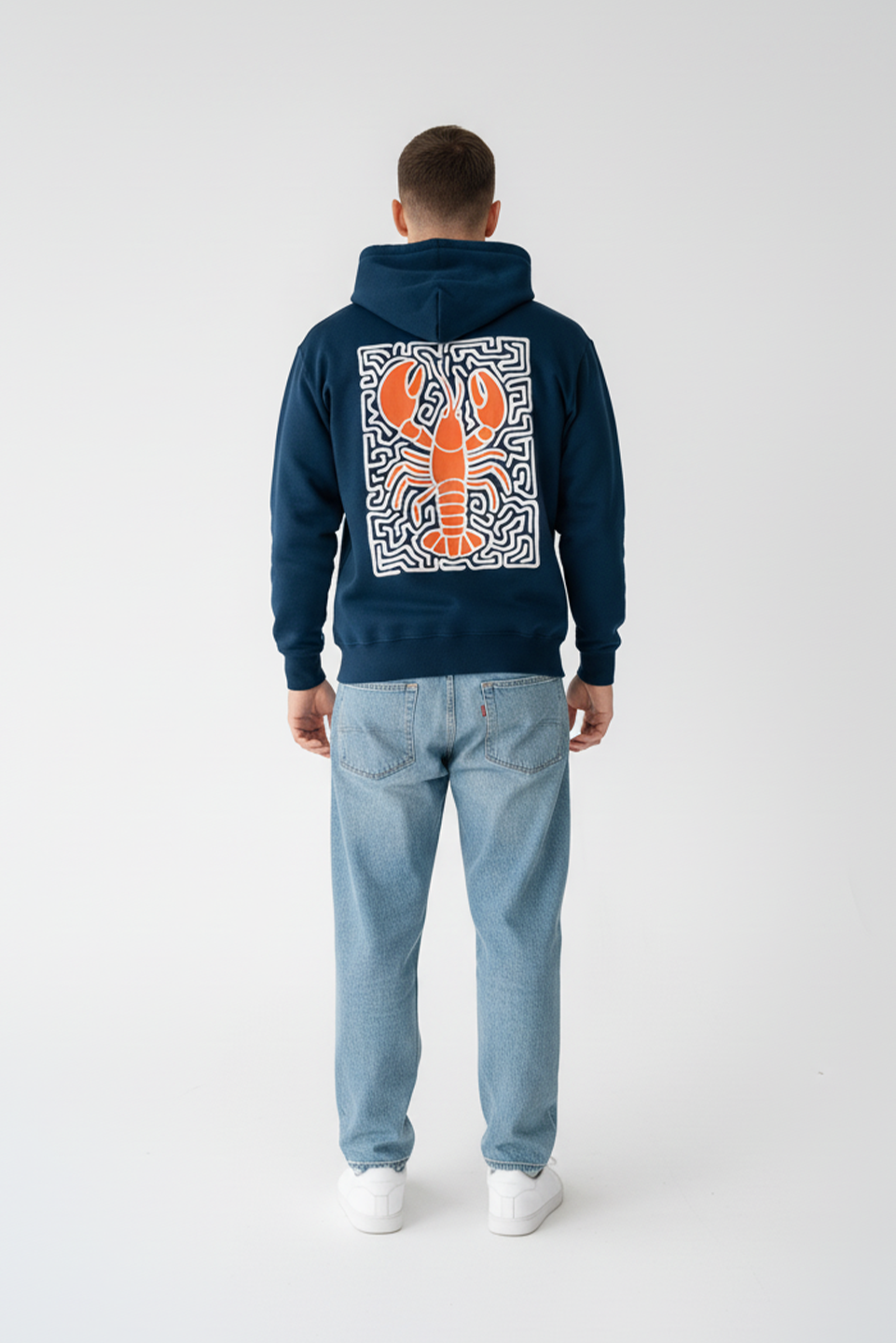 BLUE LOBSTER MAZE HOODIE