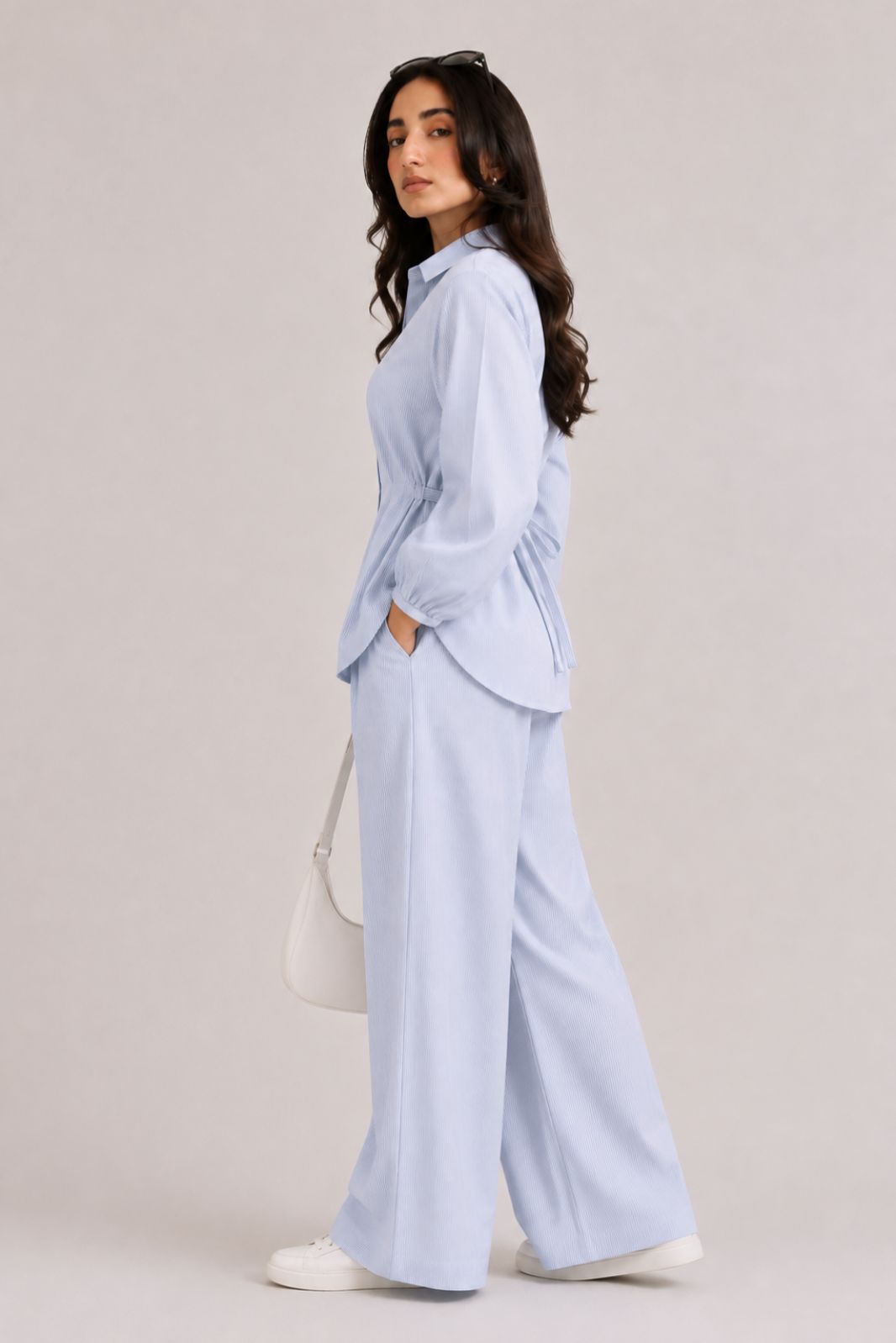 BLUE STRIPES COORD SET
