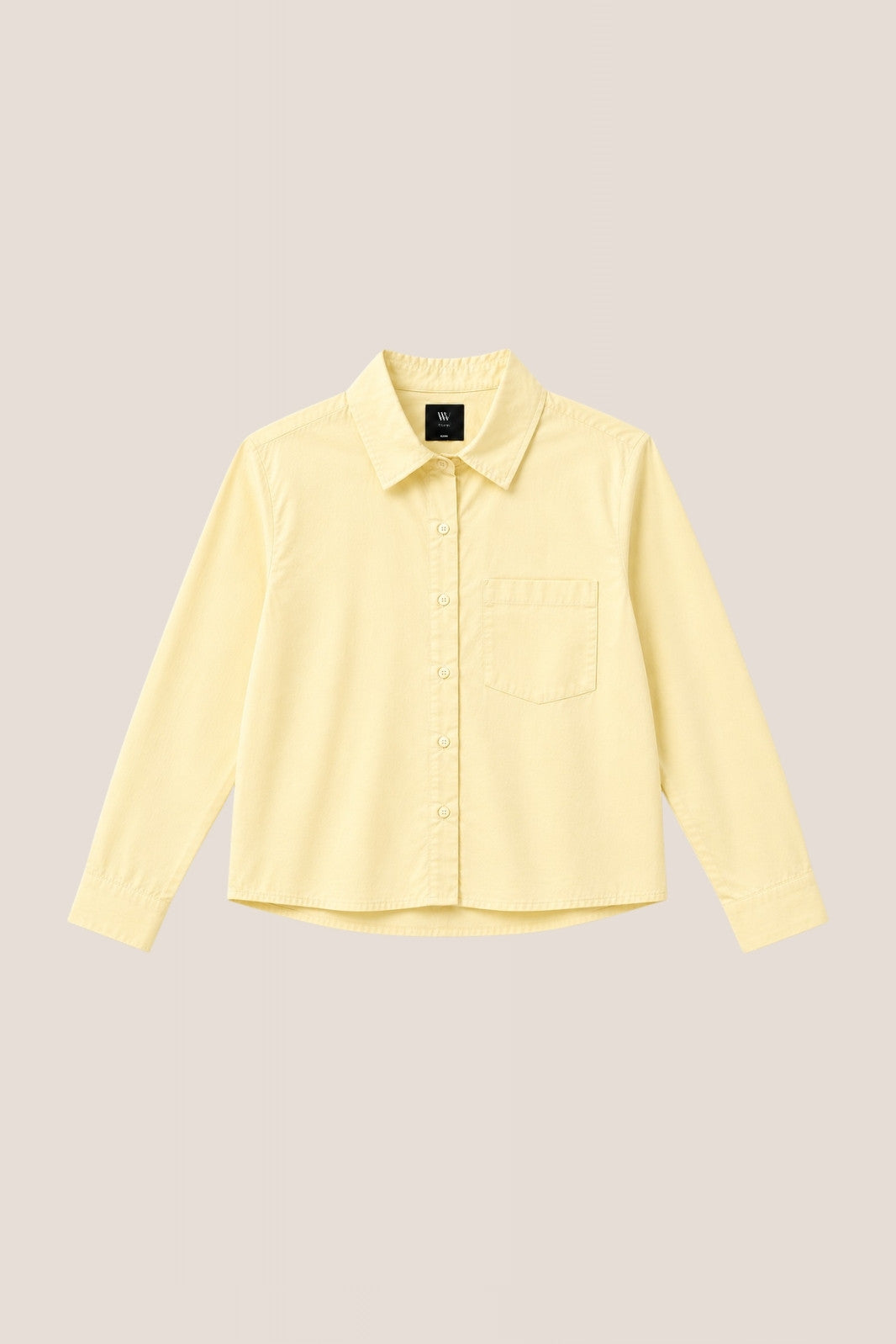 REGULAR FIT BUTTON DOWN CROP SHIRT
