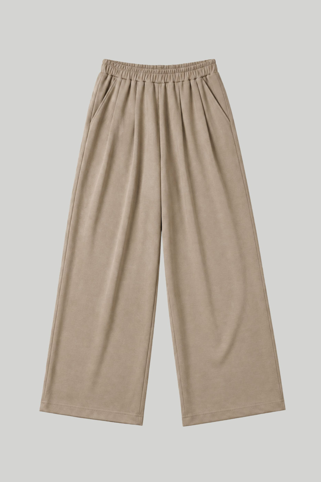 ELASTICATED SCUBA WIDE LEG PANTS