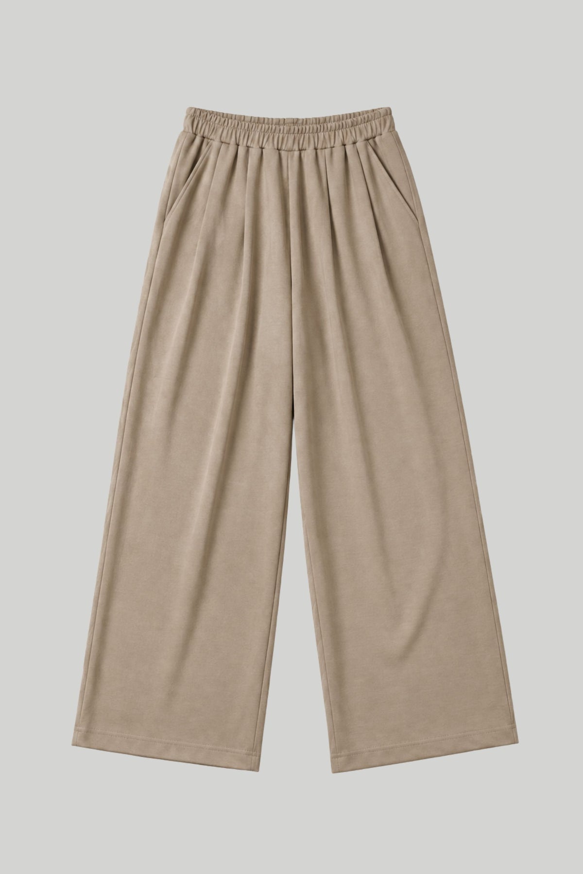 ELASTICATED SCUBA WIDE LEG PANTS