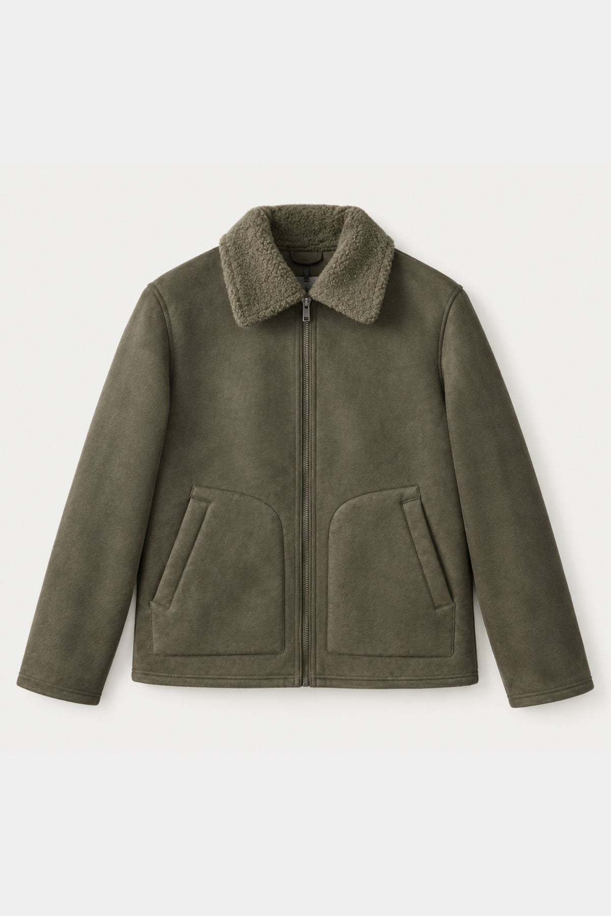 SHERPA COLLAR SUEDE JACKET