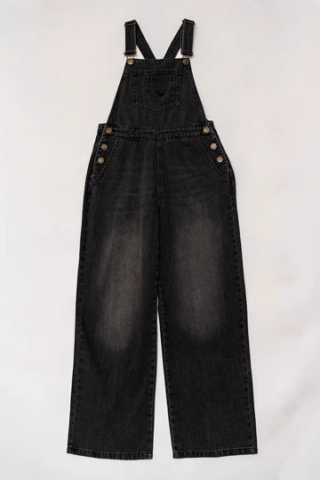 Black Denim Overall for Women