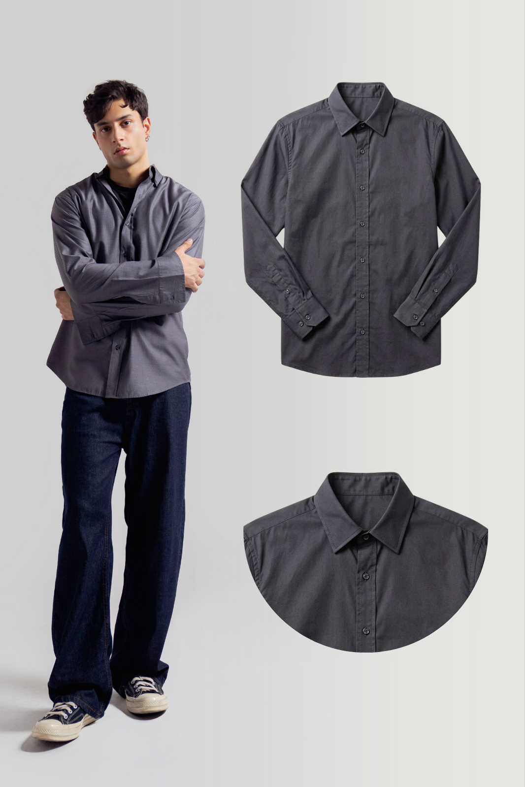 Pack of 3 Cotton Button Down Shirts