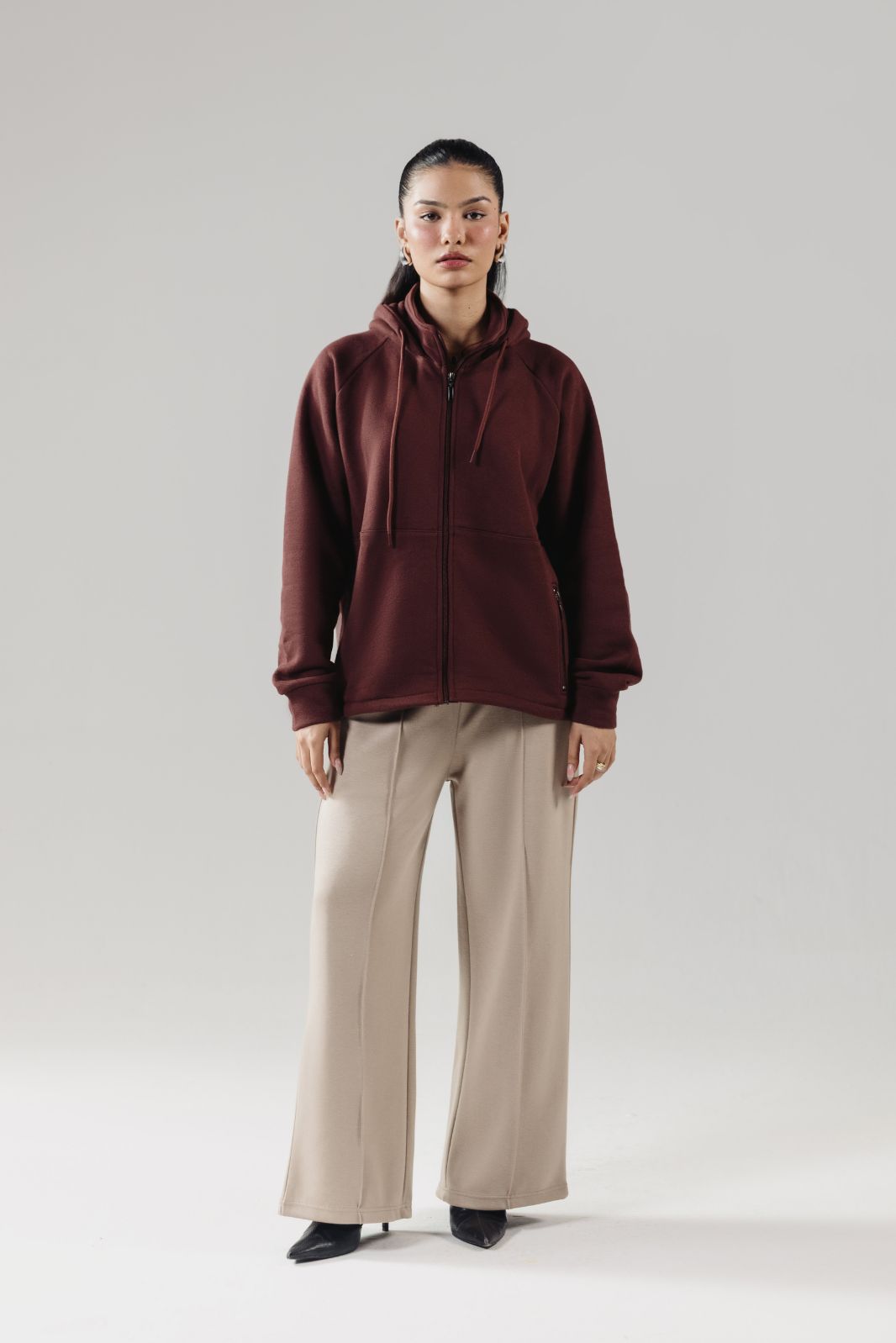 STRUCTURED ZIP HOODIE
