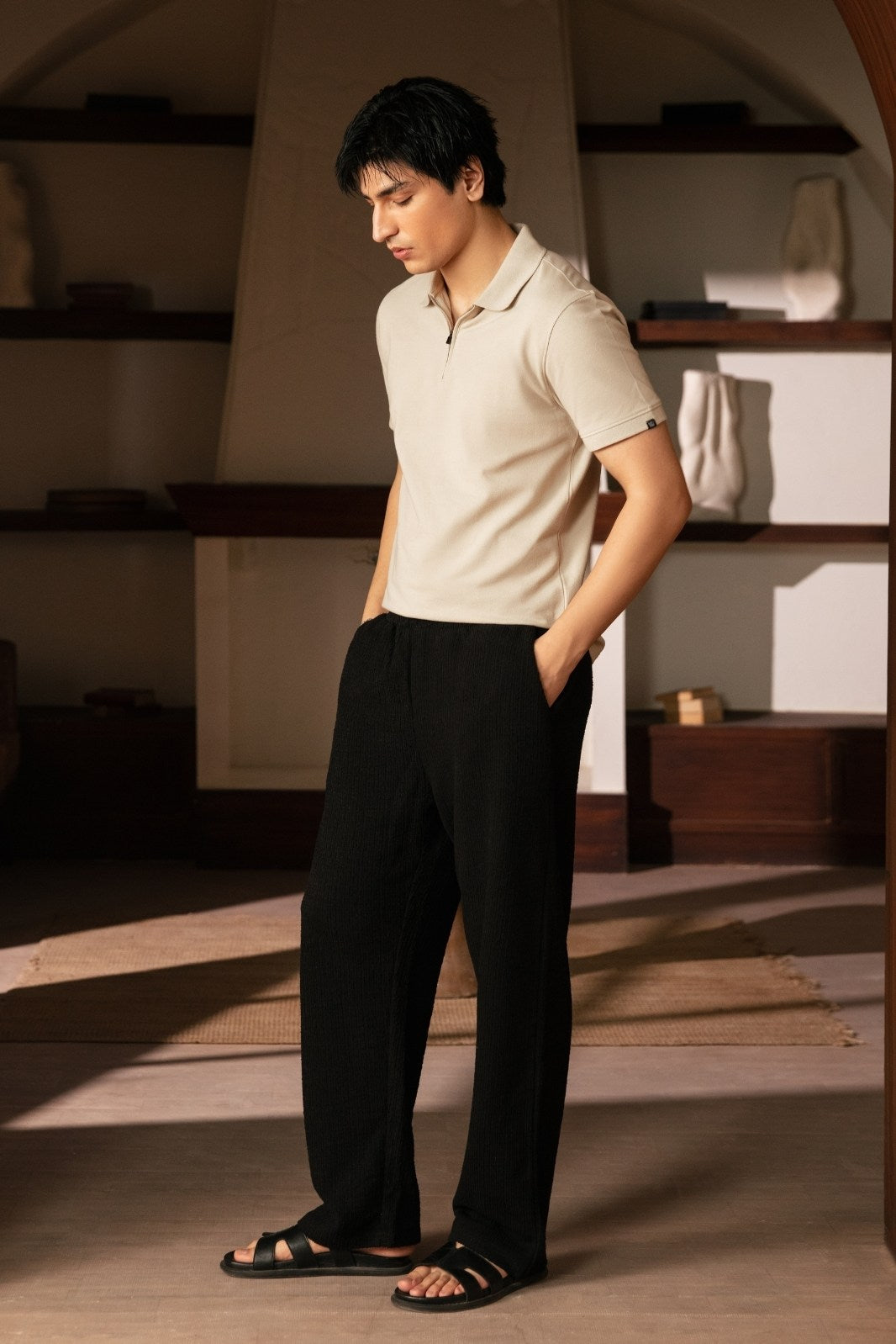MEN'S ZIP POLO – PIQUE