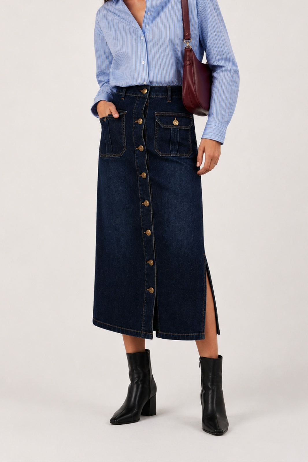 BUTTON DOWN SKIRT