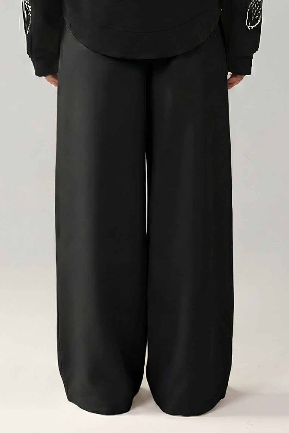 SCUBA WIDE-LEG PANTS BLACK