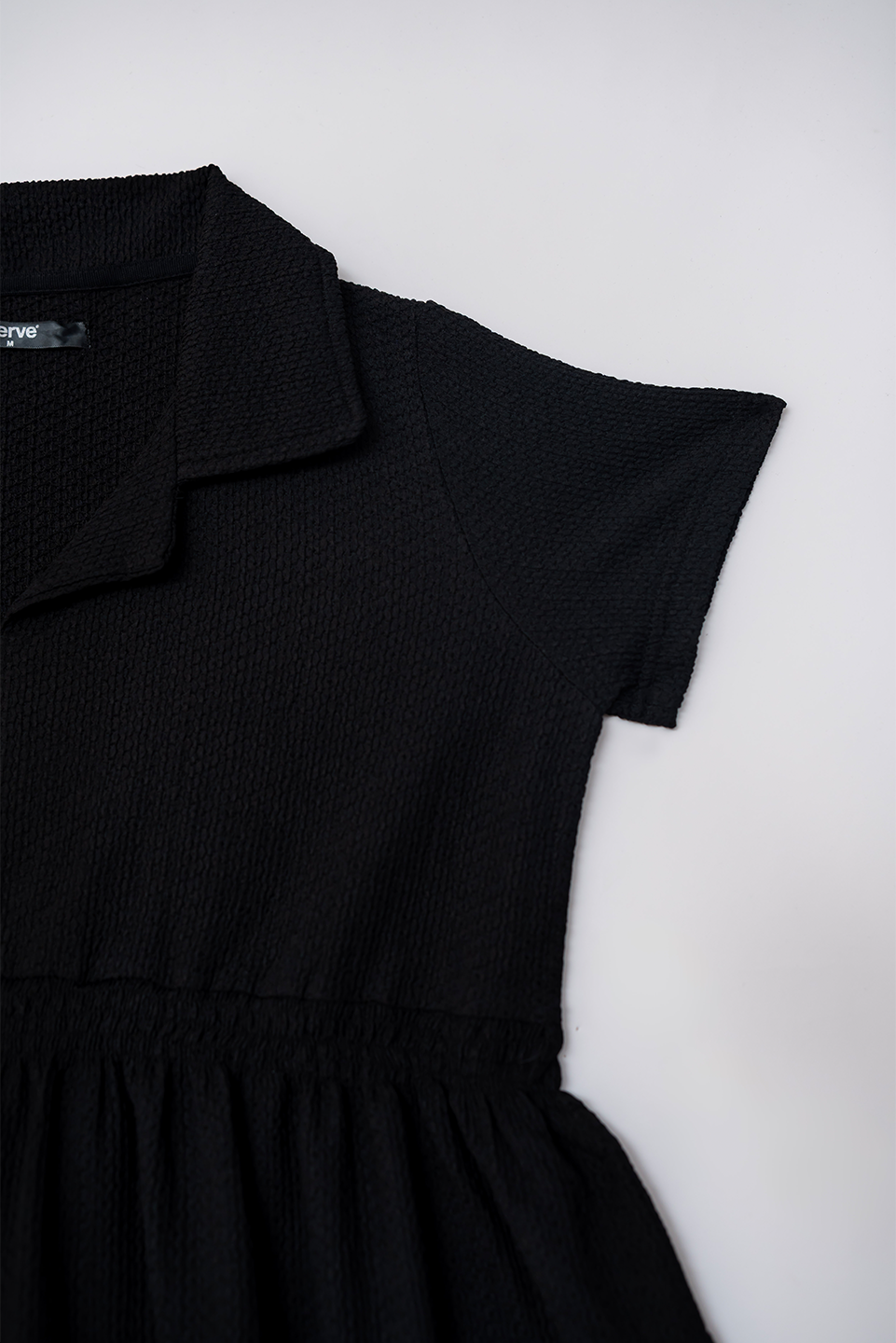 SMOCKED MIDI DRESS