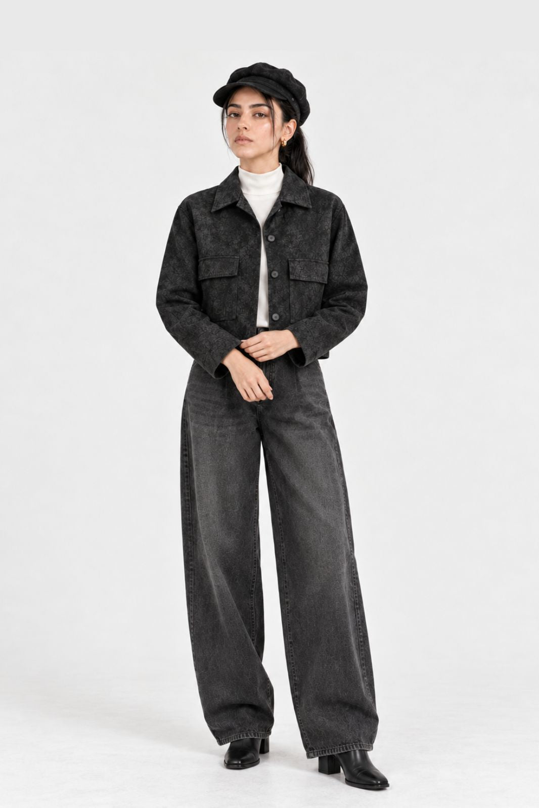 STRUCTURED CROC JACKET