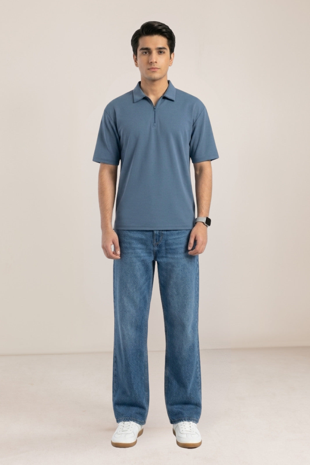 MEN'S ZIP POLO – SCUBA
