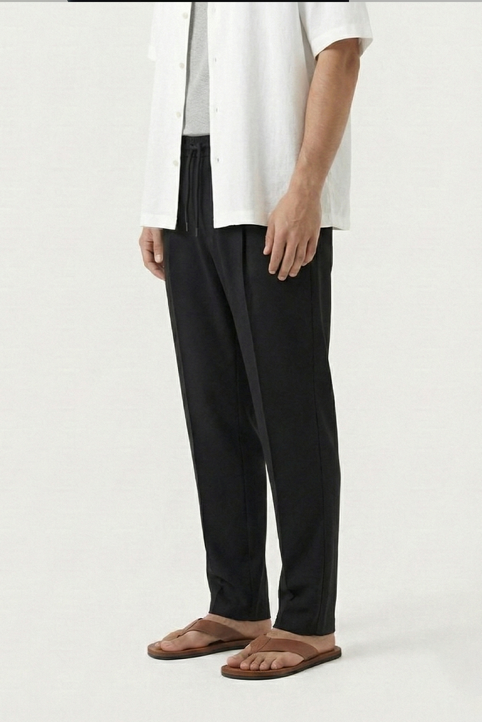RELAXED SCUBA DRAWSTRING PANTS BLACK