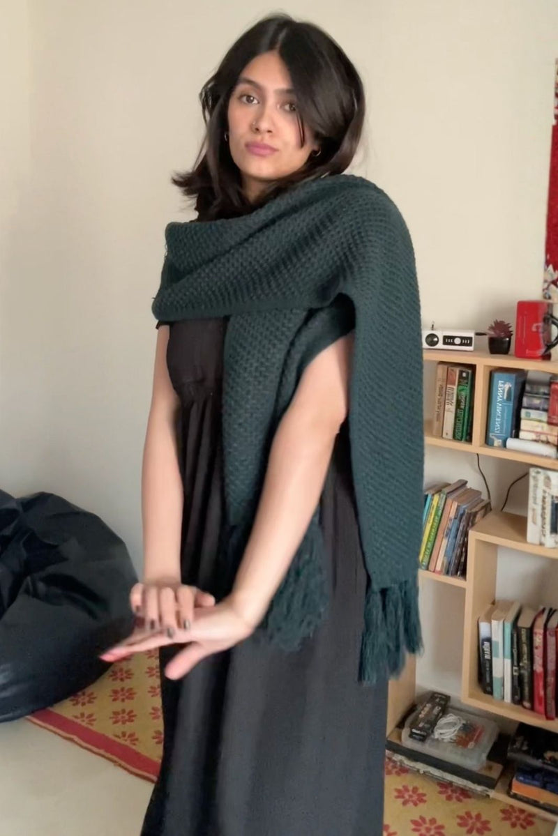 SMOCKED MIDI DRESS