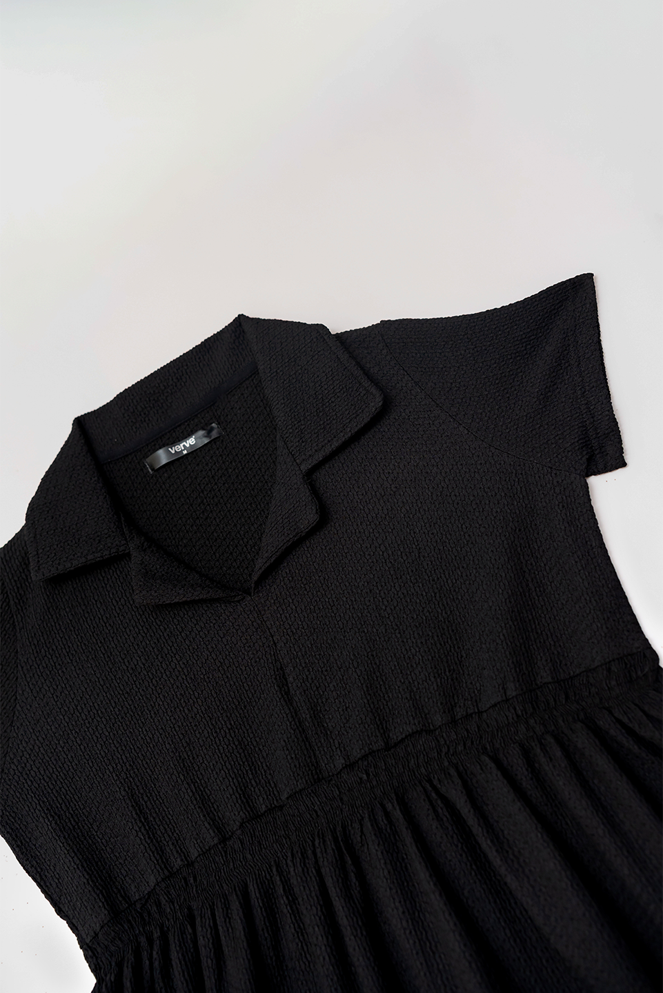 SMOCKED MIDI DRESS