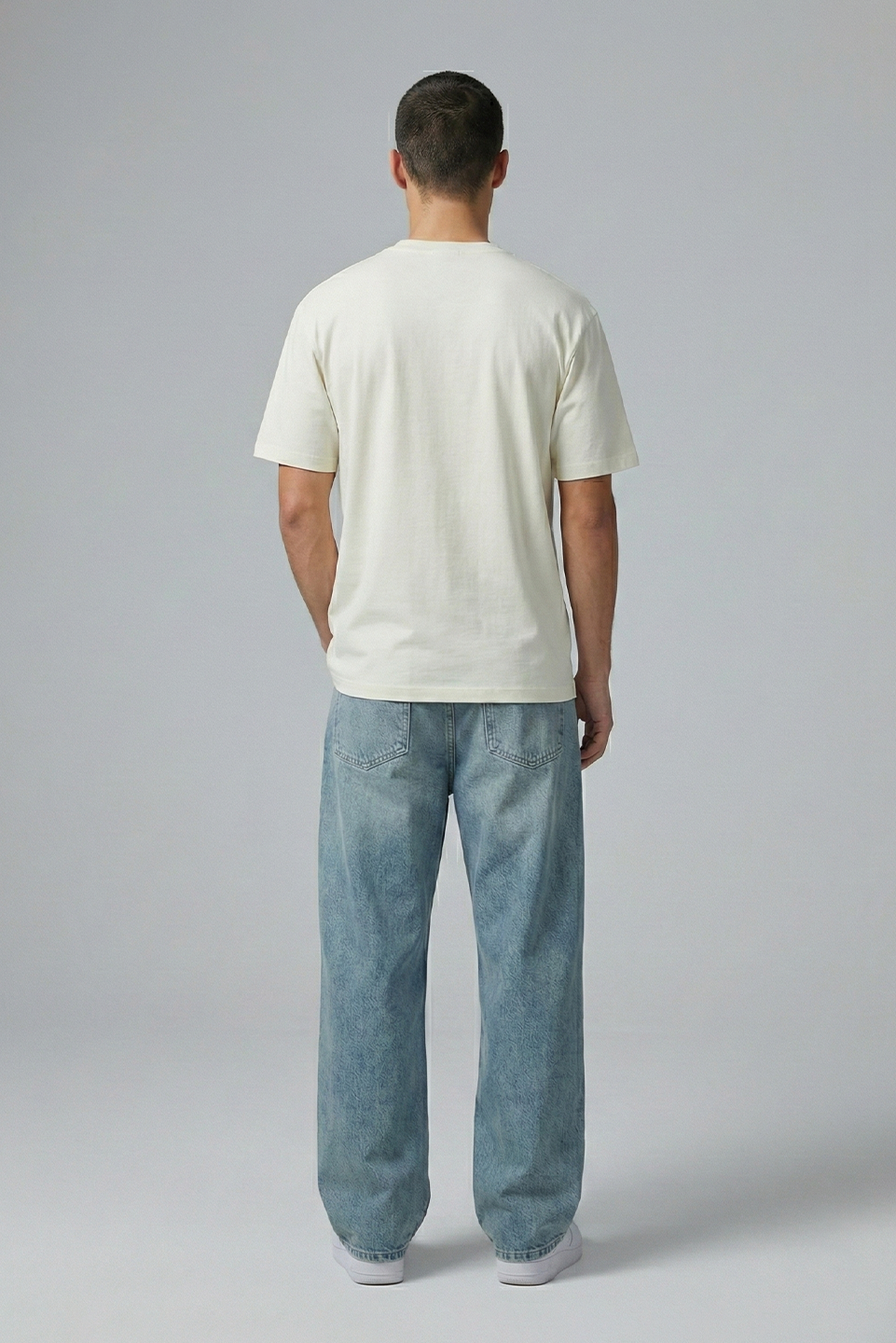 LIGHT GREY ULTRA SOFT COTTON TEE