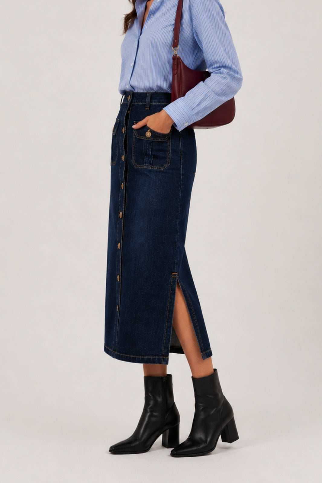 BUTTON DOWN SKIRT