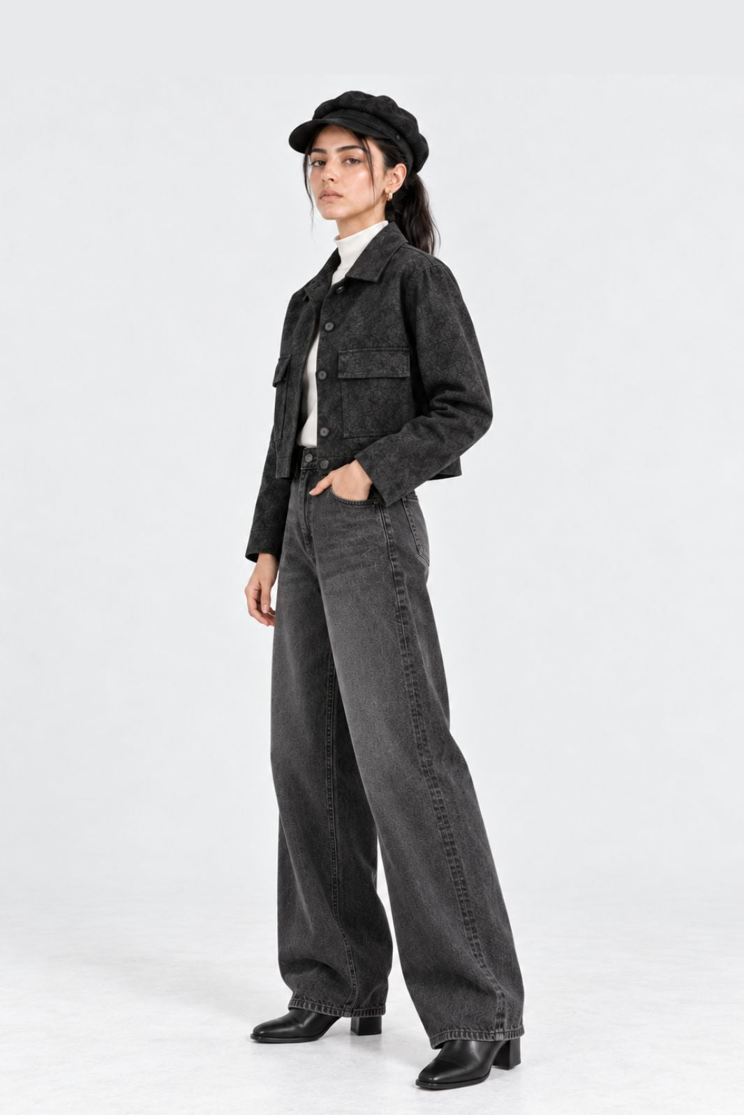 STRUCTURED CROC JACKET